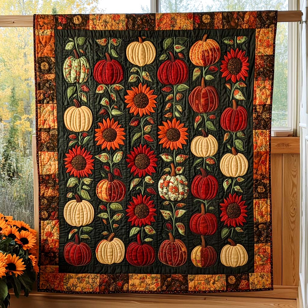Autumn Splendor Quilted Blanket
