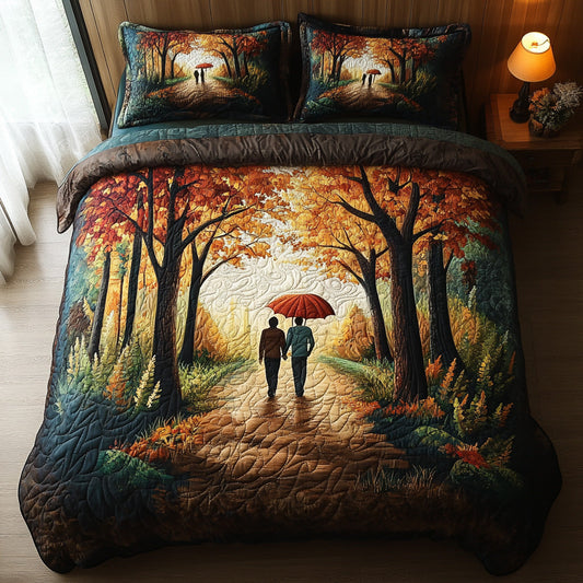 Autumn Stroll 3-Piece Quilted Bedding Set