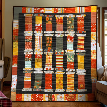 Autumn Threads Quilted Blanket