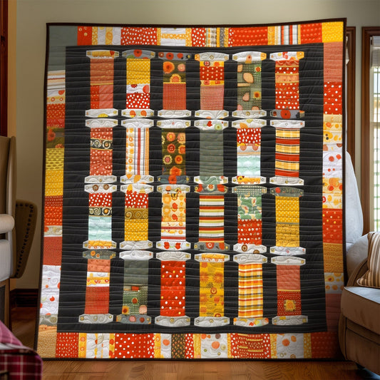 Autumn Threads Quilted Blanket