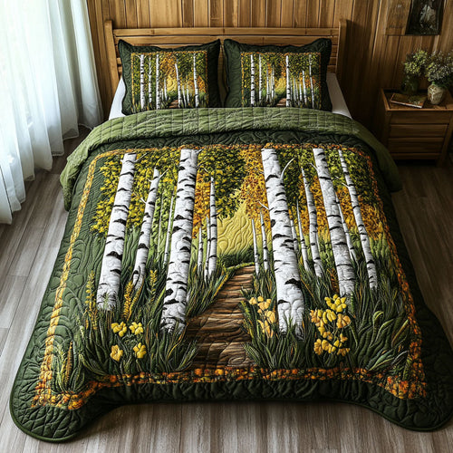 Autumn Walk 3-Piece Quilted Bedding Set