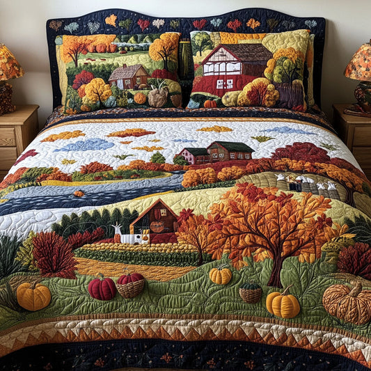 Autumn Wonders 3-Piece Quilted Bedding Set