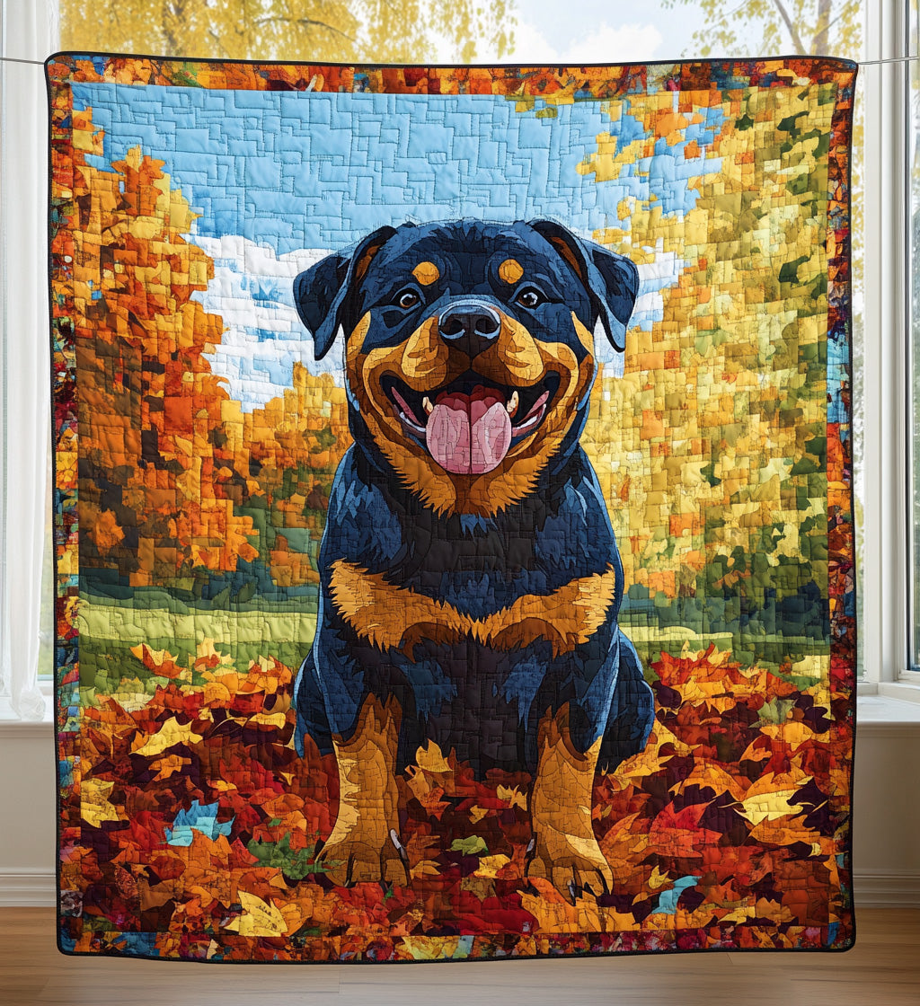 Autumn's Best Friend Quilted Blanket