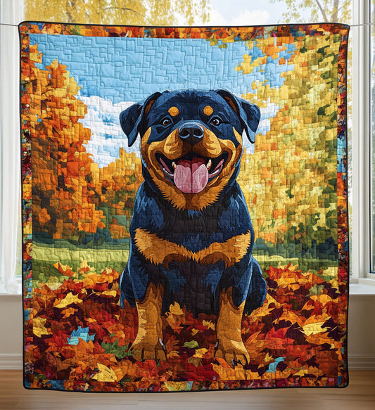 Autumn's Best Friend Quilted Blanket