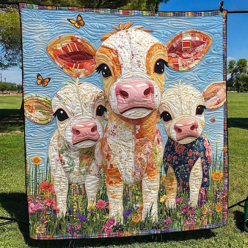 Baby Cows Quilted Blanket