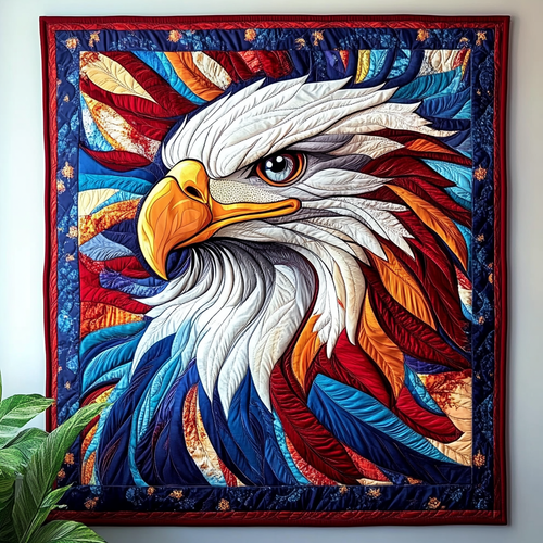 Bald Eagle Spirit Quilted Blanket