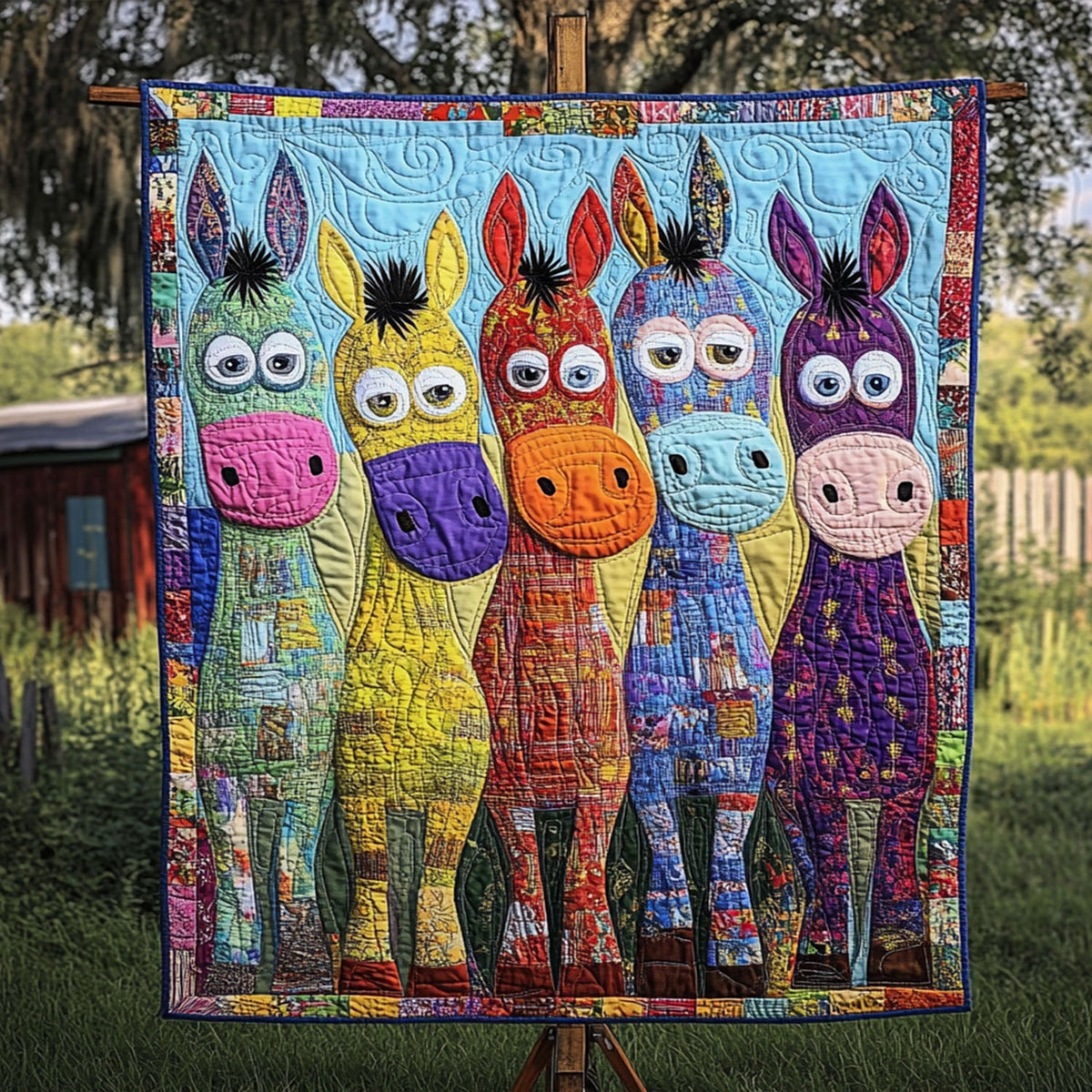Bales of Fun Quilted Blanket