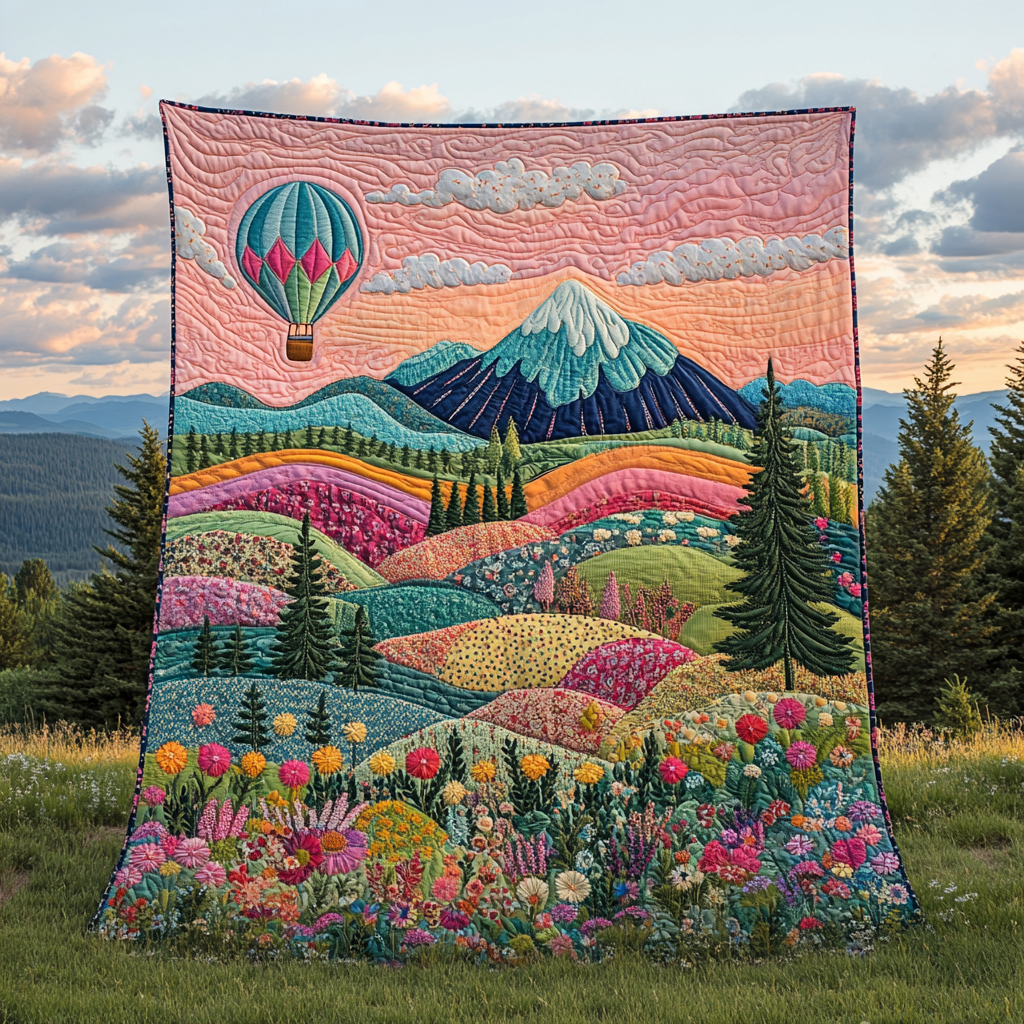 Balloon Serenade Quilted Blanket