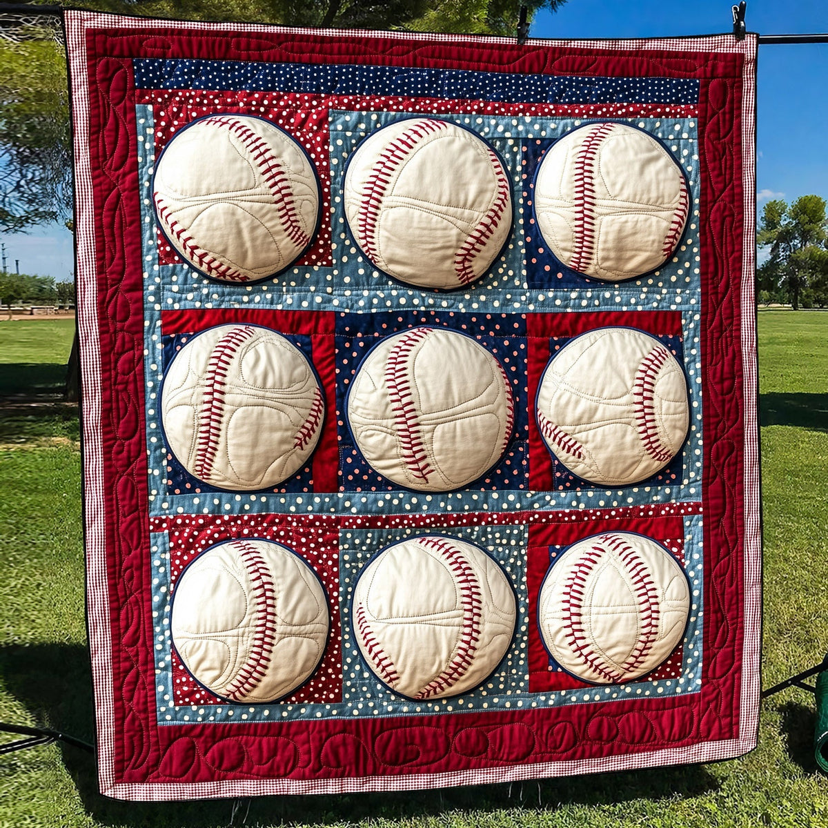 Ballpark Bliss Quilted Blanket