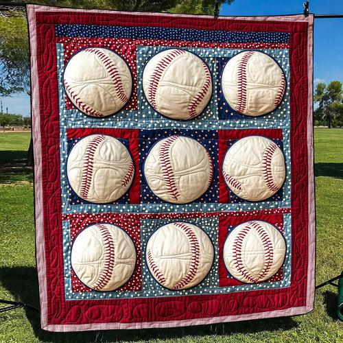 Ballpark Bliss Quilted Blanket