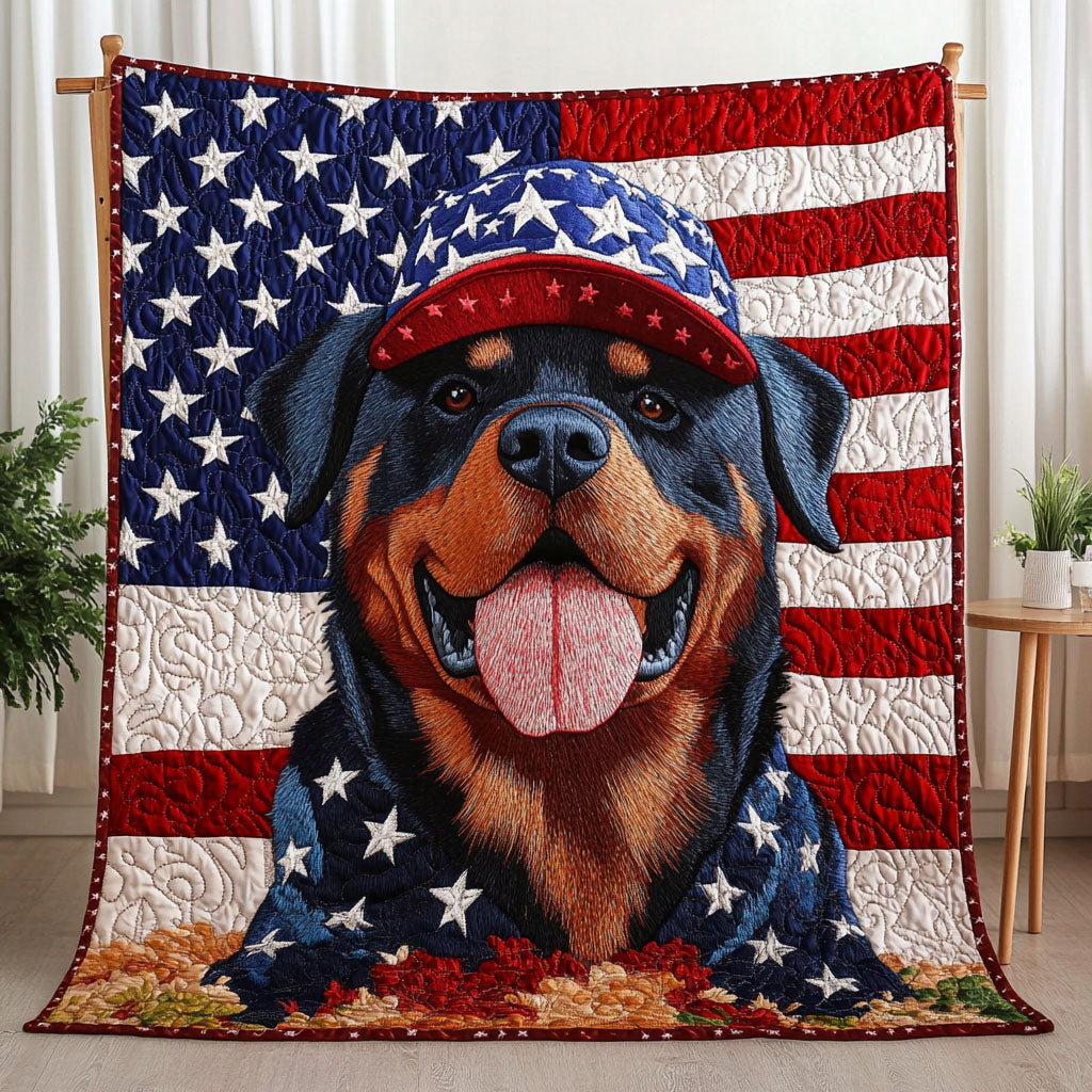 Bark for Freedom Quilted Blanket