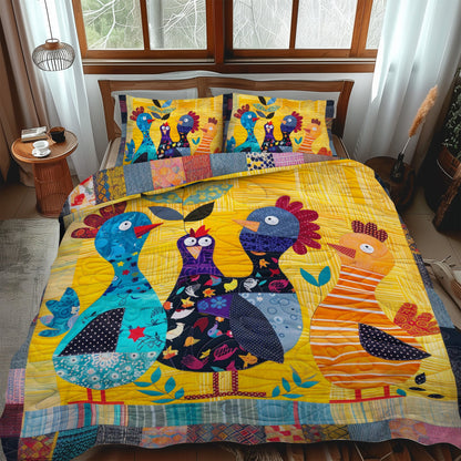 Barnyard Squad 3-Piece Quilted Bedding Set