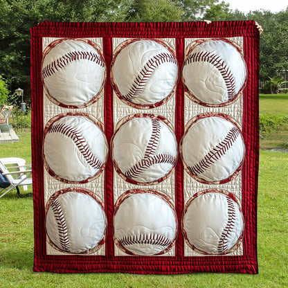 Baseball Bliss Quilted Blanket