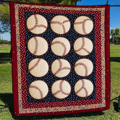 Baseball Fever Quilted Blanket