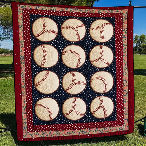 Baseball Fever Quilted Blanket