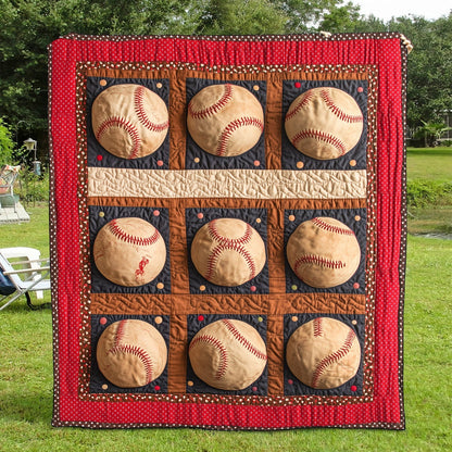 Bases Loaded Quilted Blanket