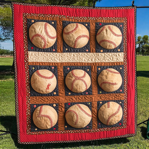 Bases Loaded Quilted Blanket