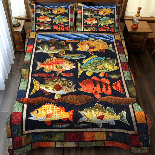 Bass Beats 3-Piece Quilted Bedding Set