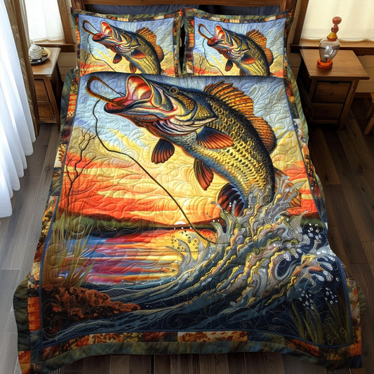 Bass Bounty 3-Piece Quilted Bedding Set