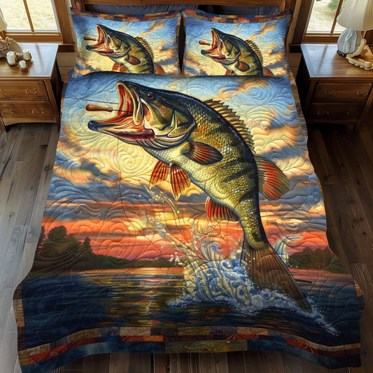 Bass Breakout 3-Piece Quilted Bedding Set