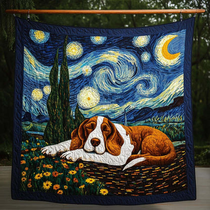Basset Companion Quilted Blanket
