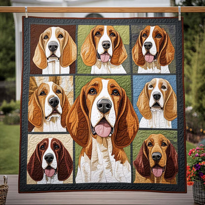 Basset Love Quilted Blanket