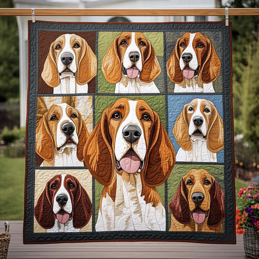 Basset Love Quilted Blanket