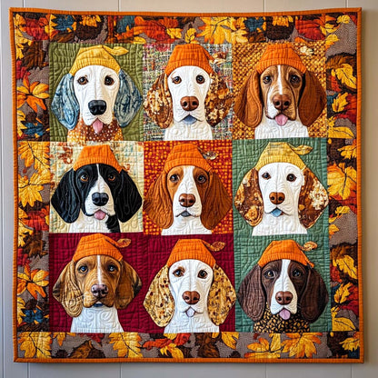 Basset Paws Quilted Blanket