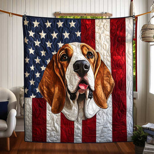 Basset Snuggle Quilted Blanket