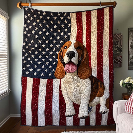 Basset Spirit Quilted Blanket