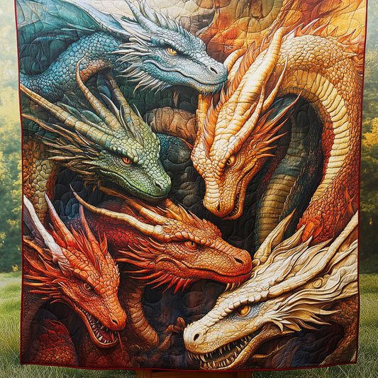 Battle of the Fates Quilted Blanket