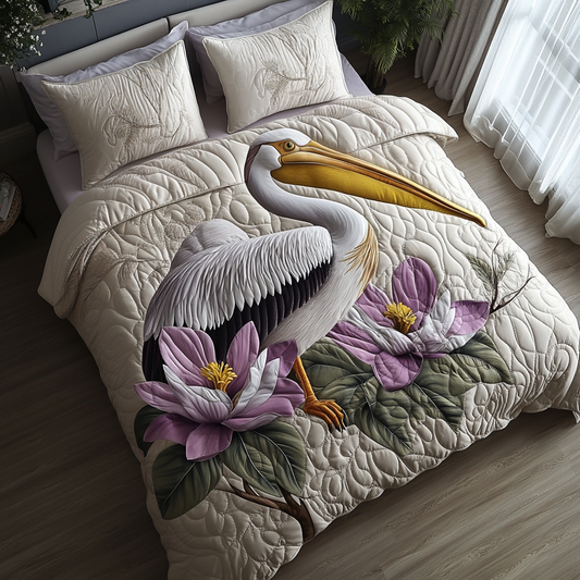 Bayou Blooms 3-Piece Quilted Bedding Set