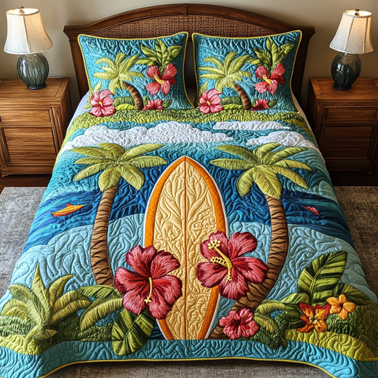 Beach Bound 3-Piece Quilted Bedding Set
