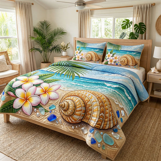 Beach Harmony 3-Piece Quilted Bedding Set