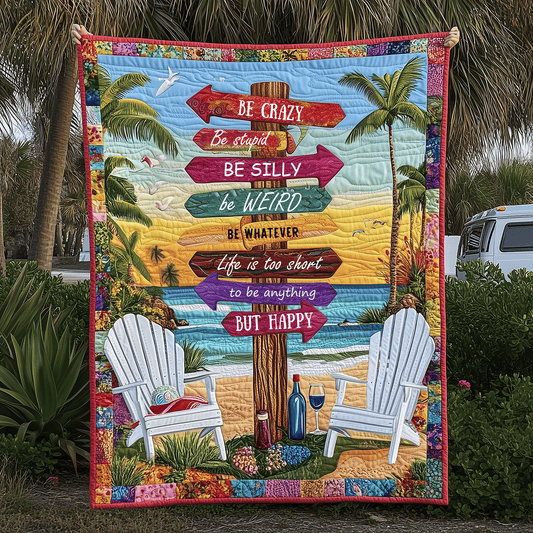 Beach State of Mind Quilted Blanket