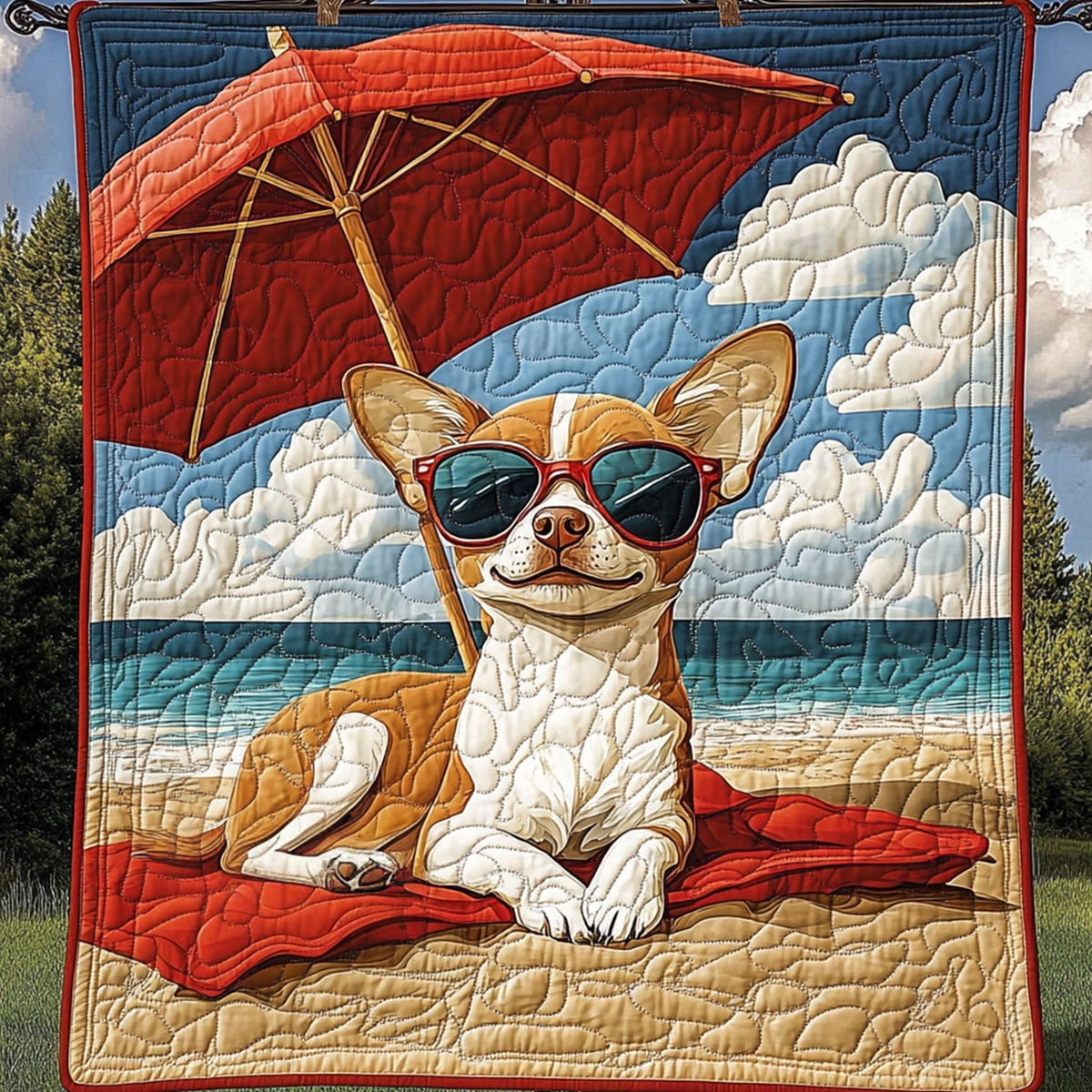 Beach Vibes Quilted Blanket