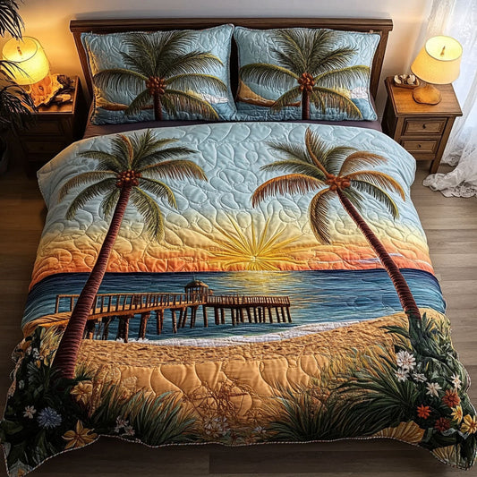 Beachfront Bliss 3-Piece Quilted Bedding Set