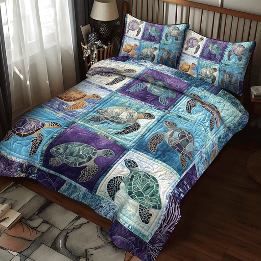 Beachfront Harmony 3-Piece Quilted Bedding Set