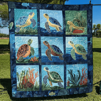 Beachfront Harmony Quilted Blanket