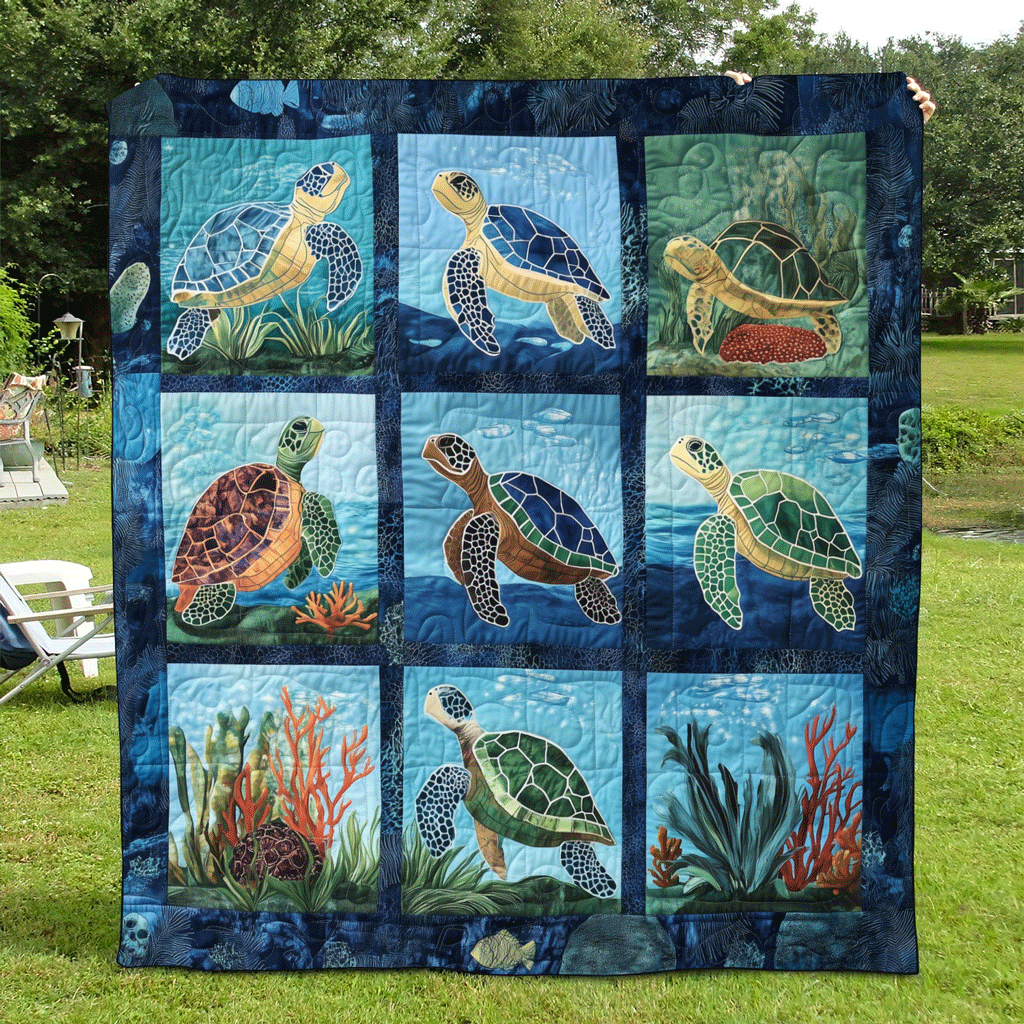 Beachfront Harmony Quilted Blanket