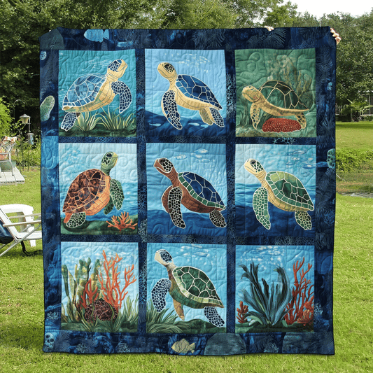 Beachfront Harmony Quilted Blanket