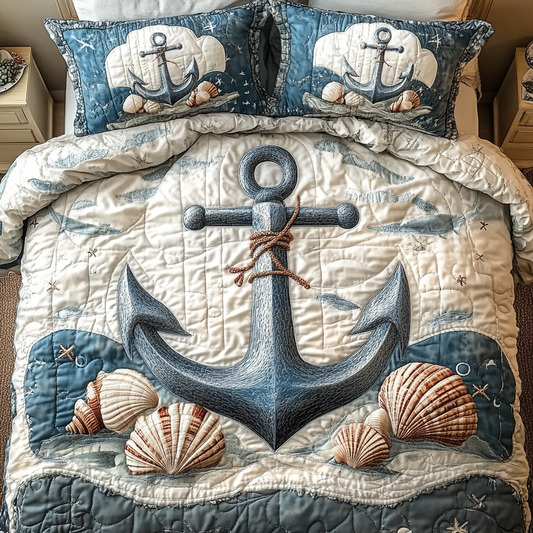 Beachside Escape 3-Piece Quilted Bedding Set