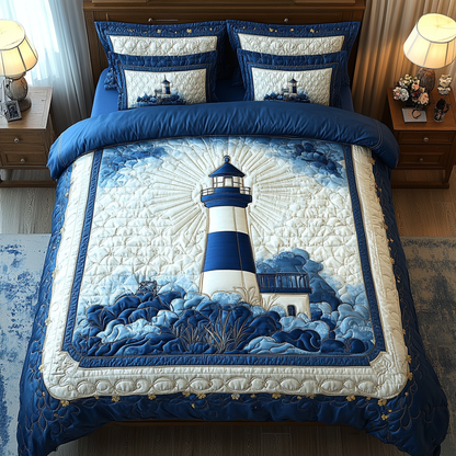Lighthouse 3-Piece Quilted Bedding Set