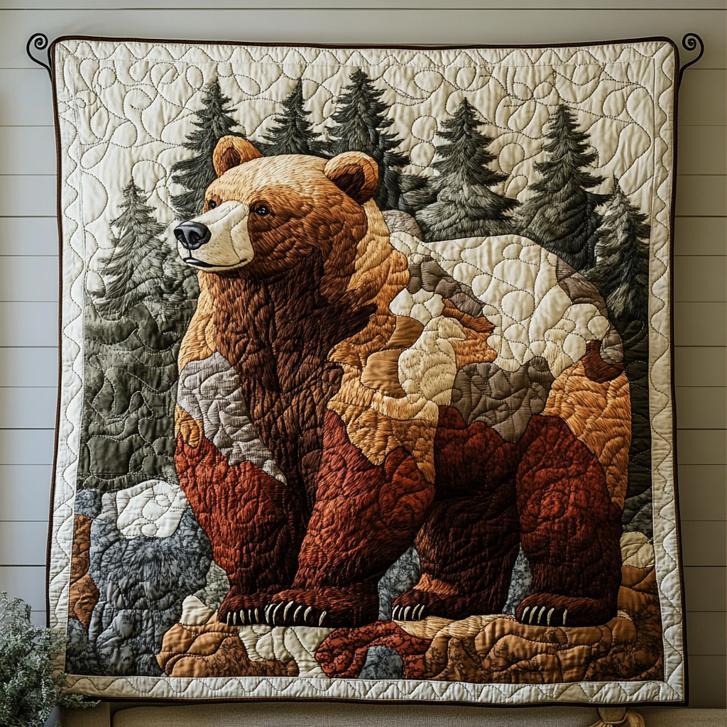 Bear Creek Trail Quilted Blanket