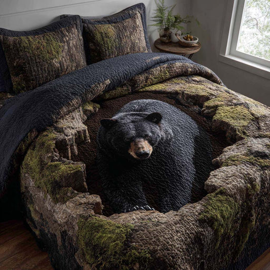 Bear Homestead 3-Piece Quilted Bedding Set