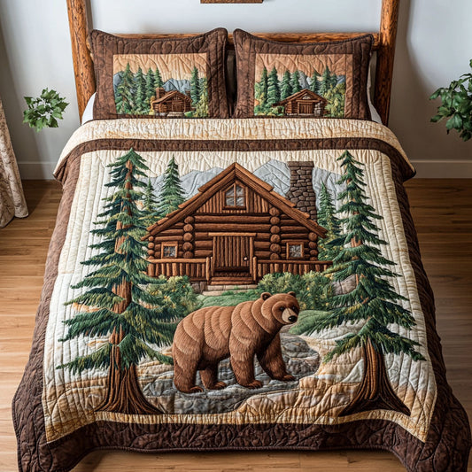 Bear Lodge 3-Piece Quilted Bedding Set