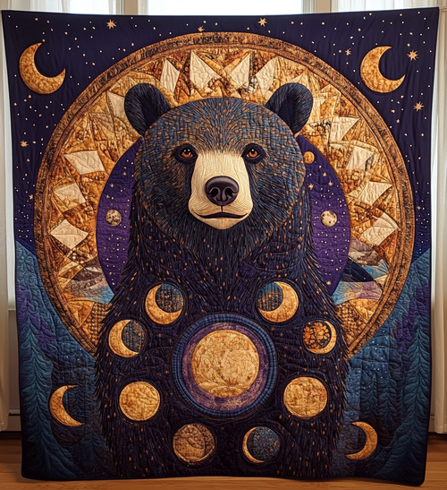 Bear Moon Quilted Blanket