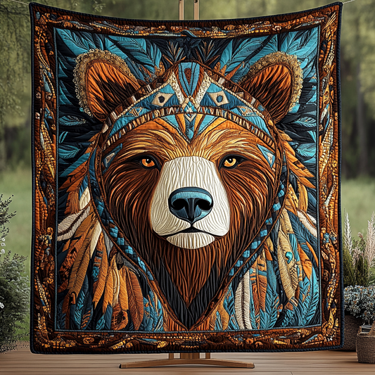 Bear Totem Quilted Blanket
