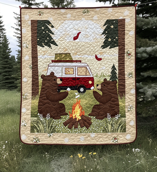 Bear Tracks Quilted Blanket