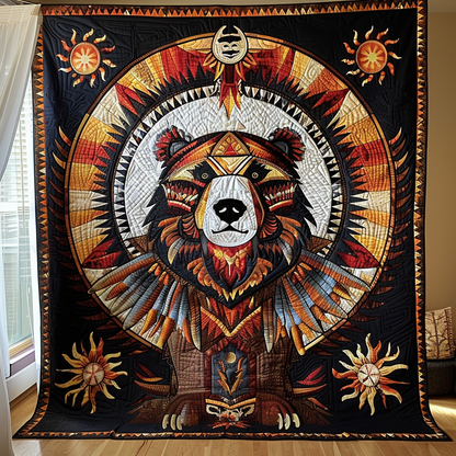 Bear's Courage Quilted Blanket
